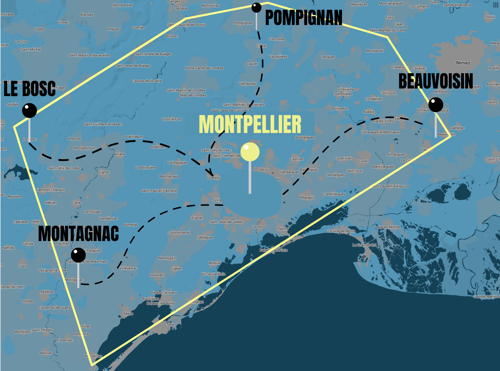 MONTPELLIER (1) carte montpellier